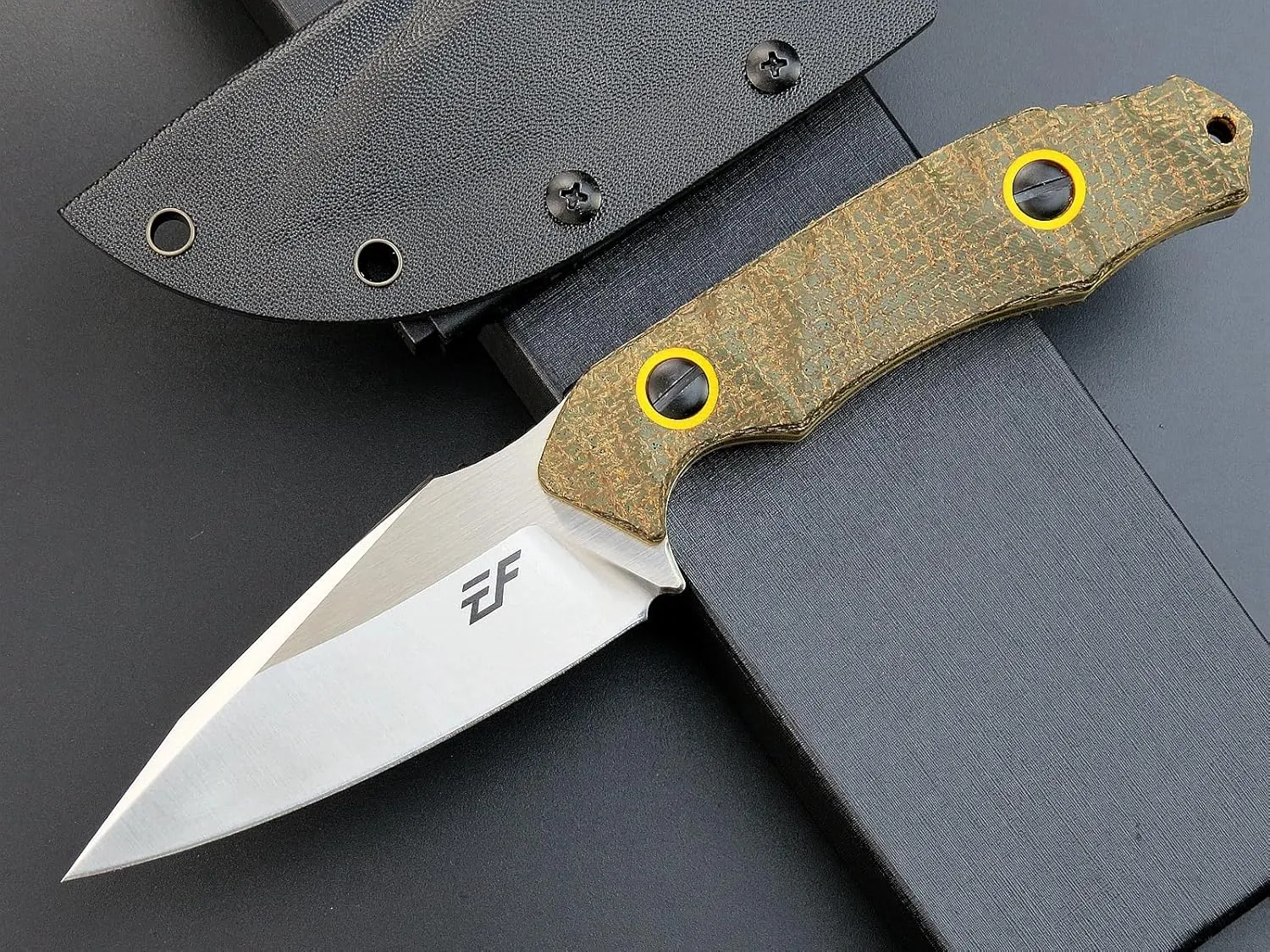 Eafengrow EF136 Fixed Blade Knife, 154CM Steel Blade,Micarta Handle Full Tang EDC Tool Fixed Knifes for Working Camping Survival