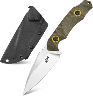 Eafengrow EF136 Fixed Blade Knife, 154CM Steel Blade,Micarta Handle Full Tang EDC Tool Fixed Knifes for Working Camping Survival