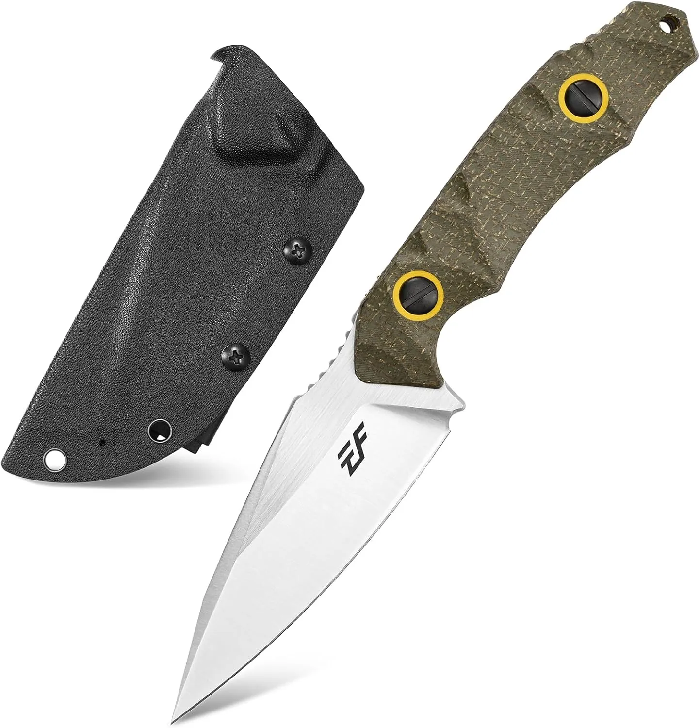 Eafengrow EF136 Fixed Blade Knife, 154CM Steel Blade,Micarta Handle Full Tang EDC Tool Fixed Knifes for Working Camping Survival