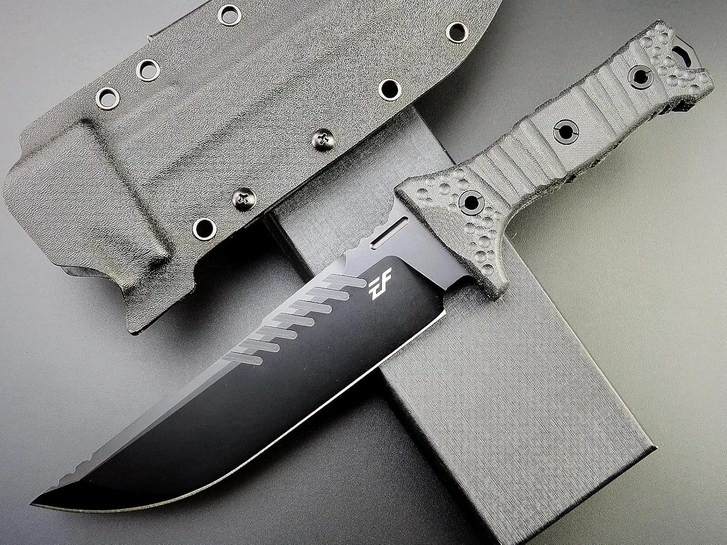 Eafengrow EF141 Fixed Blade Knife, AUS-10 Steel Blade,Micarta Handle Full Tang EDC Tool Straight Knife for Working Camping Survival