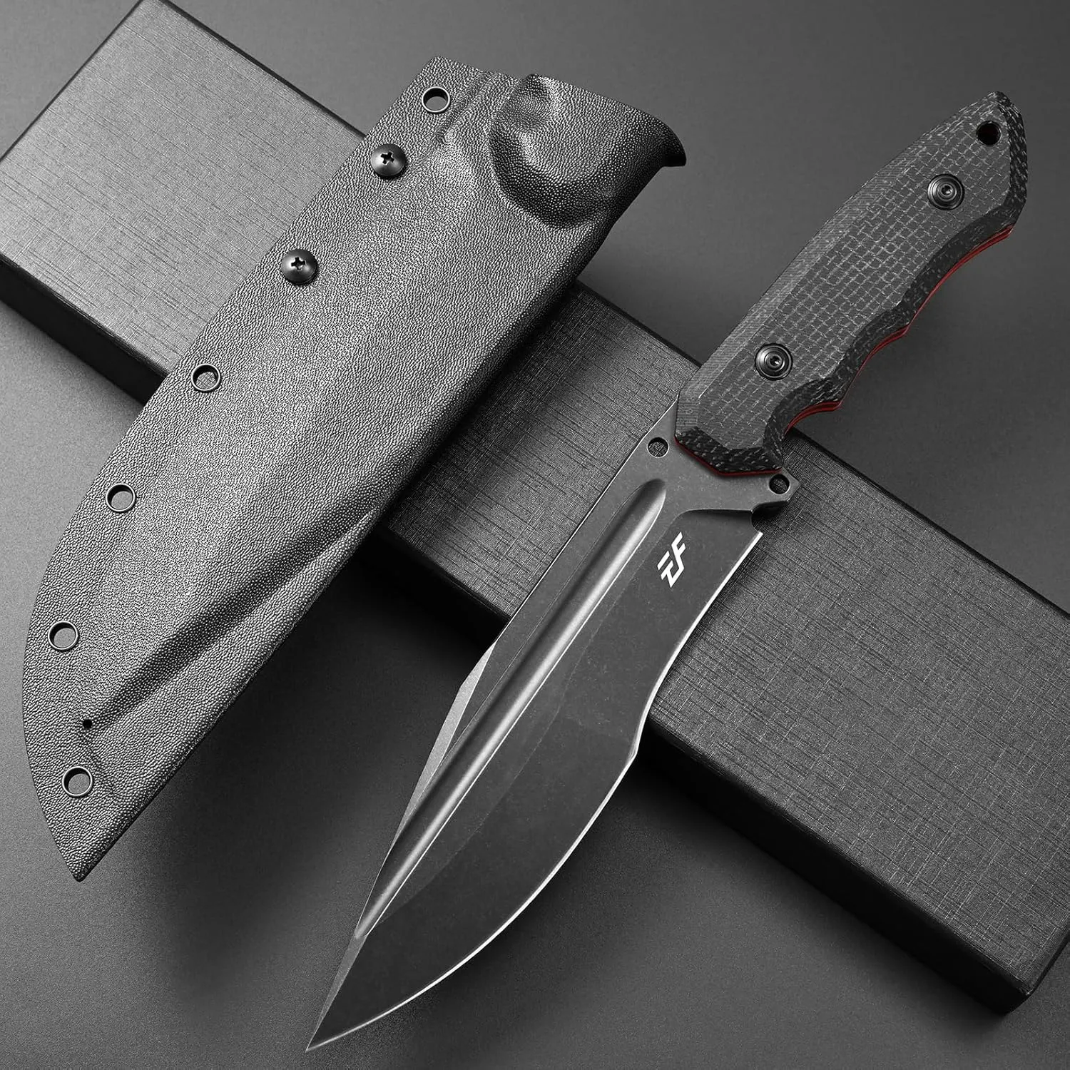 Eafengrow EF151 Fixed Blade Knife N690 Steel Blade Micarta Handle Full Tang EDC Tool Straight Knife for Working Camping Survival