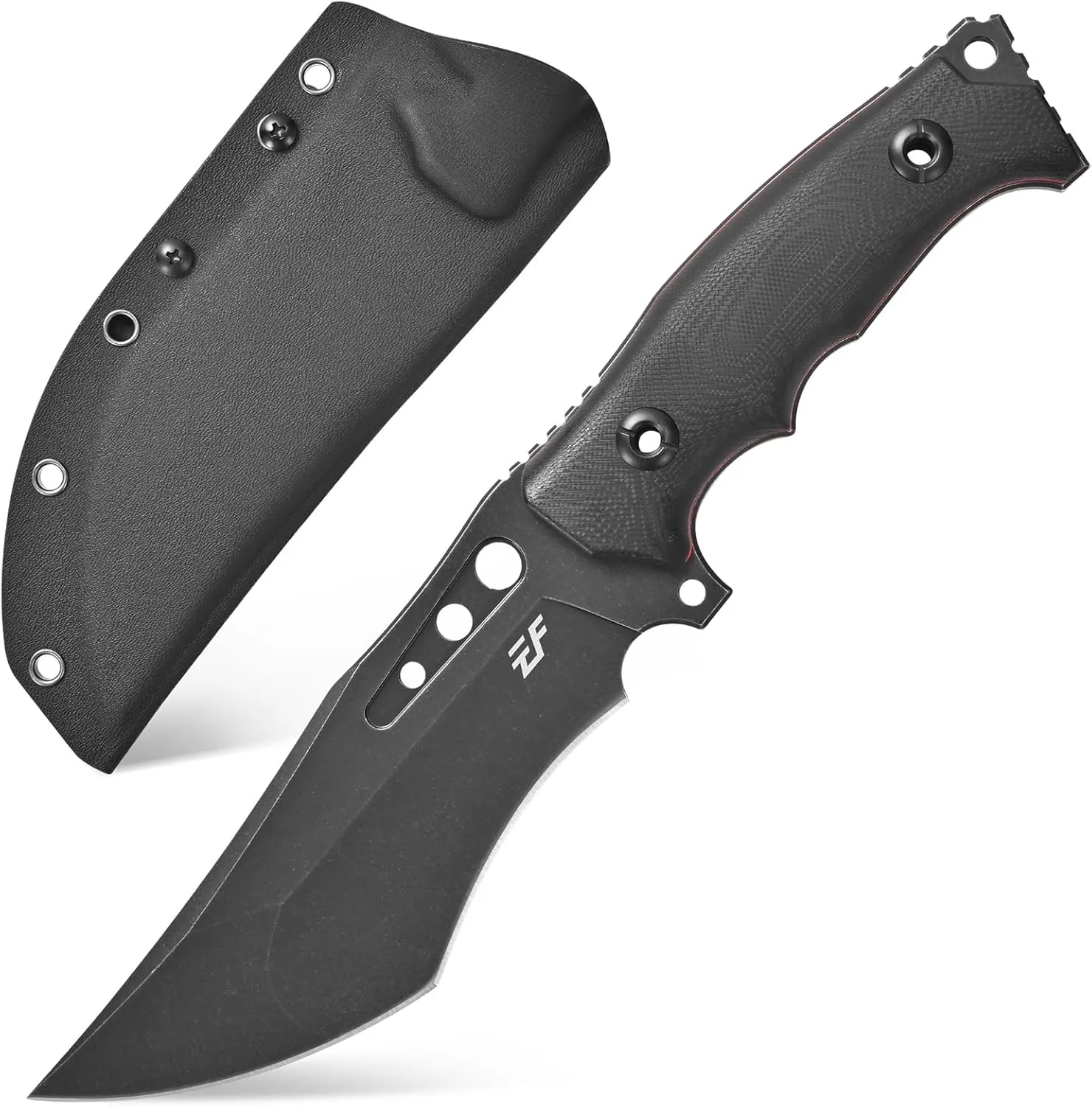 Eafengrow EF156 Fixed Blade Knife AUS-10 Steel Blade Full Tang G10 Handle EDC Straight Knife for Farm Working Camping Hunting