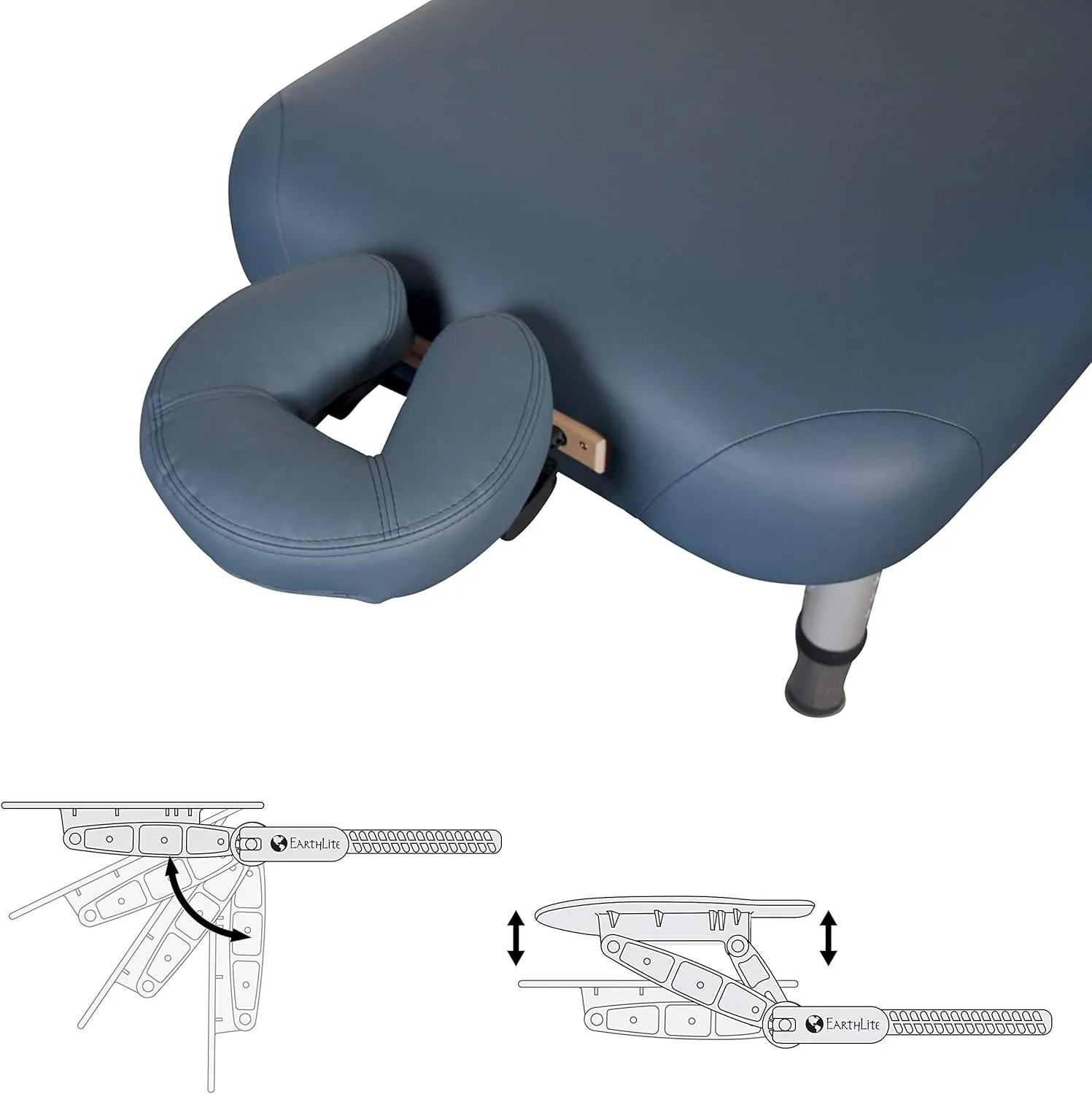 EARTHLITE Physical Therapy Table YOSEMITE 30 – Extra Wide, Adjustable Low Height (20-26.5”) Aluminum Exam & Massage Table, Face Cradle & Face Pillow (30x73”)