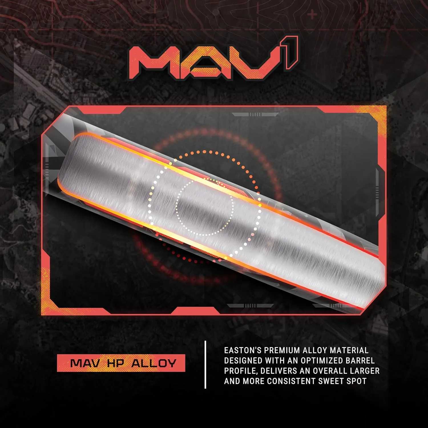 Easton | MAV1 Baseball Bat | USSSA | -5 / -8 / -10 Drop | 1 Pc. Aluminum