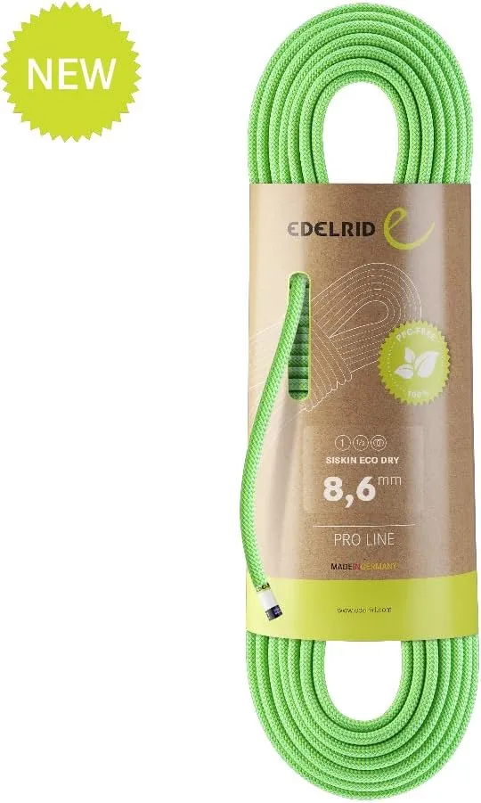 EDELRID Unisex - Adult Siskin Eco Dry 8.6 mm Climbing Rope