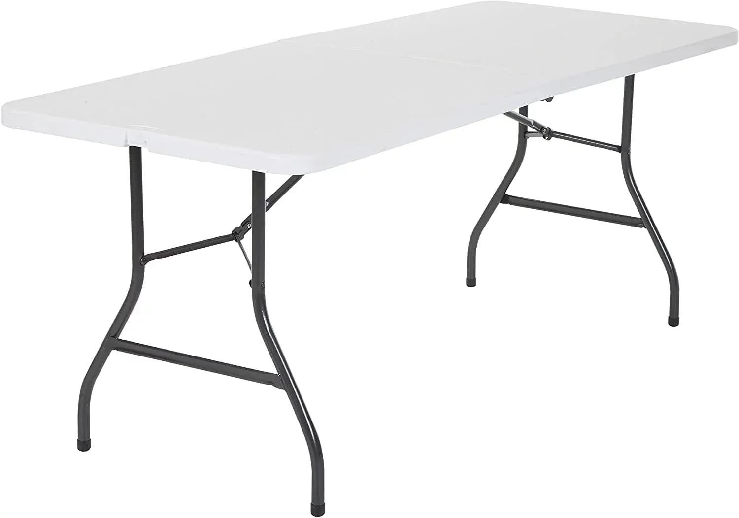Edtian 6ft x 3ft White Modern Folding Table, Perfect for Indoor/Outdoor Use, Dining, Gaming, Reading, Writing, Meeting