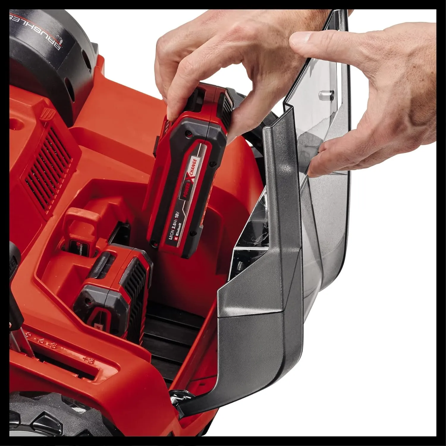 Einhell GE-SA 36/35 Li-Solo Power X-Change Battery Fan (Li-Ion, 36 V, Brushless Motor, 35 cm Roller, 28 L Collecting Bag, Adjustable Working Depth, No Battery)