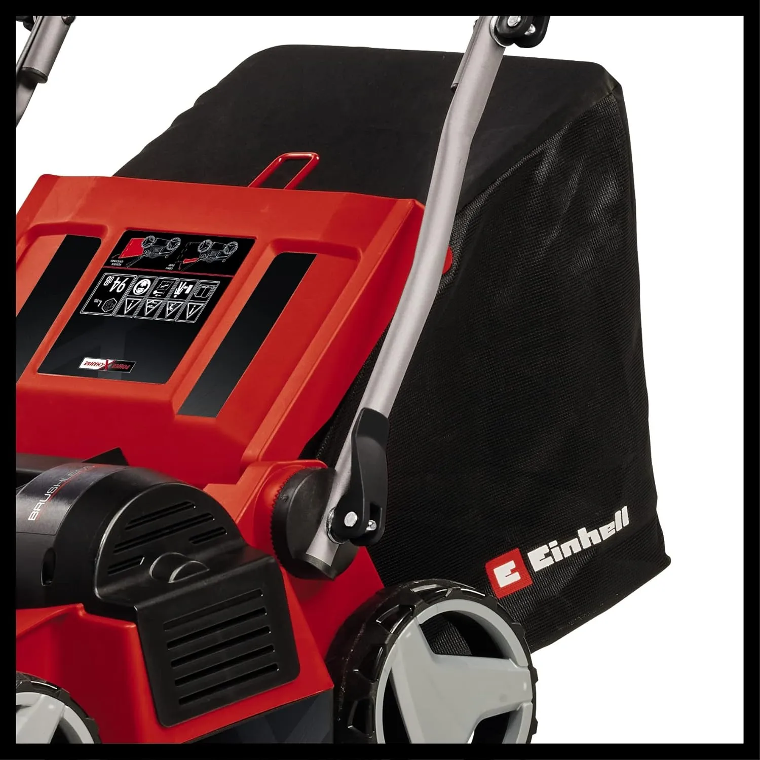 Einhell GE-SA 36/35 Li-Solo Power X-Change Battery Fan (Li-Ion, 36 V, Brushless Motor, 35 cm Roller, 28 L Collecting Bag, Adjustable Working Depth, No Battery)