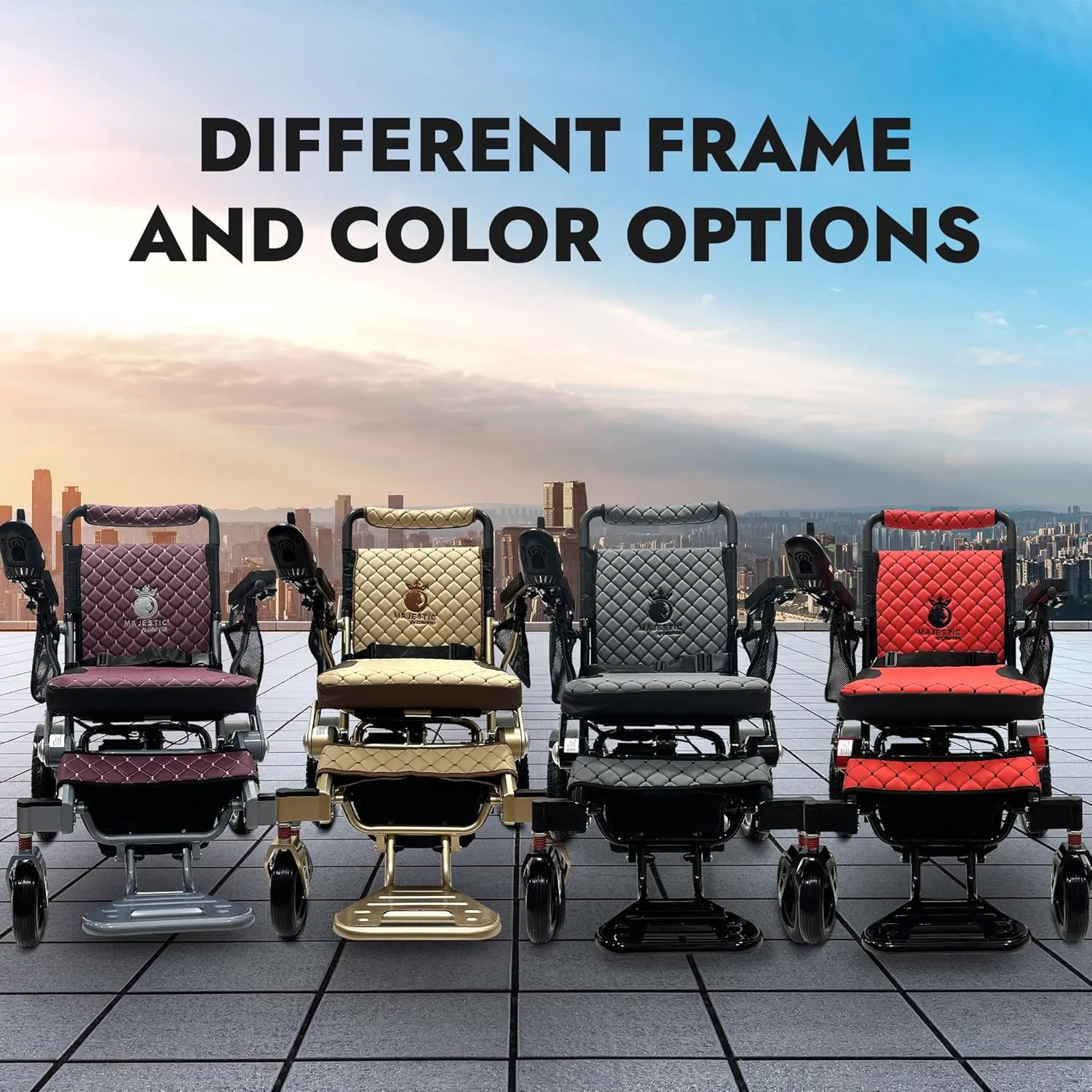 Electric Wheelchairs for Adults, 350 lbs Capacity, Up to 13 Miles Range, Lightweight Wheelchair for Seniors,Remote Controlled Wheel Chair, All Terrain, Airline and Cruise Approved, IQ-7000 by Majestic