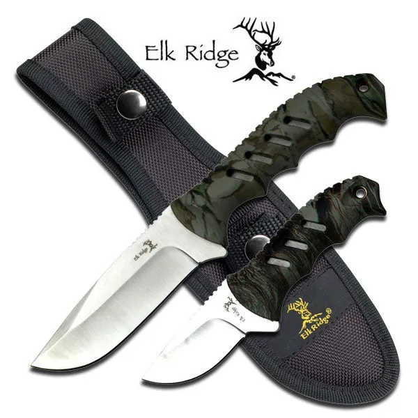 Elk Ridge 2 Piece Fixed Blade Hunting Knife Set ER532CA