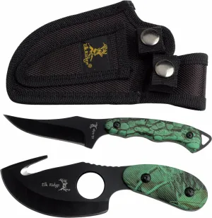 Elk Ridge 2 Piece Hunting and Game Kit with 2 Knives & Sheath ER300CA - VALUE!