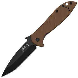 Emerson CQC-4K Wave, Brown G10-SS Handle, Black Plain