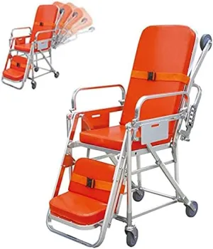 EMS Lightweight Emergency Ambulance Stretcher Alloy Emergency Medical Hospital Stretcher Wheeled Load Capacity 350 lbs for Patient Transfer