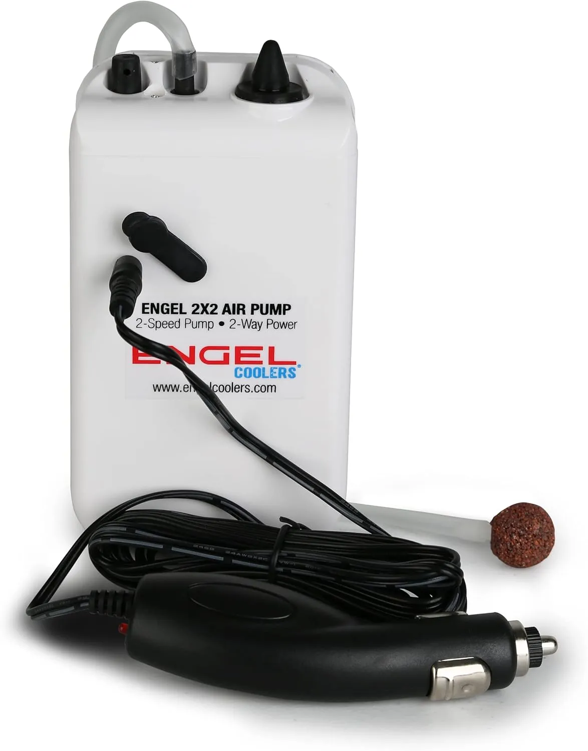 Engel Live Bait Cooler Box with 2nd Gen 2-Speed Aerator Pump - Portable Fishing Station & Minnow Bucket for Shrimp & Other Live Fish with Aerator - ENGLBC-N