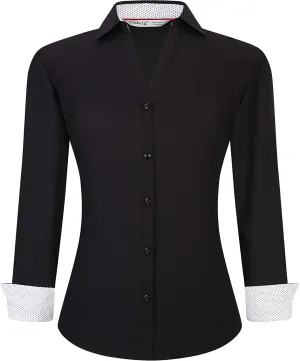 Esabel.C Womens Button Down Shirts Long Sleeve Regular Fit Stretch Work Blouse