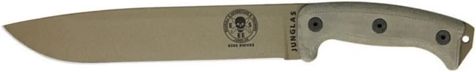 ESEE ESJUNGLASDE-BRK Junglas Fixed Blade Knife with Kydex Sheath, Dark Earth