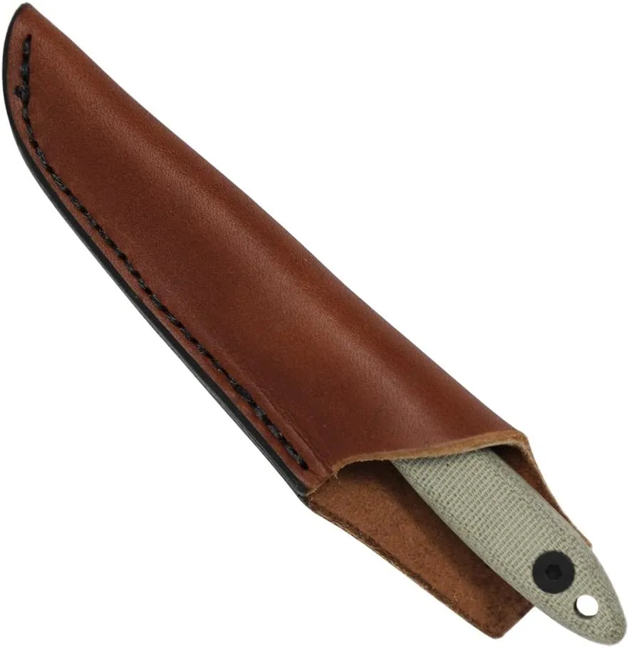 ESEE Knives Cody Rowen CR2.5 Hunting Camping Fixed Blade Knife w/Leather Sheath (Black Oxide)