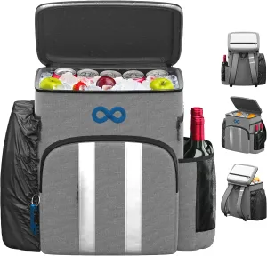 Everlasting Comfort Insulated Cooler Backpack - 54 Can, Leakproof Liner, Waterproof Zipper, Soft Backpack Cooler Bag for Men and Women - Beach, Picnic, Camping, Lunch