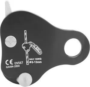 EVTSCAN CAMNAL Outdoor Rock Climbing Rope Grab Stop Descender Self‑Braking Clamp Device Black