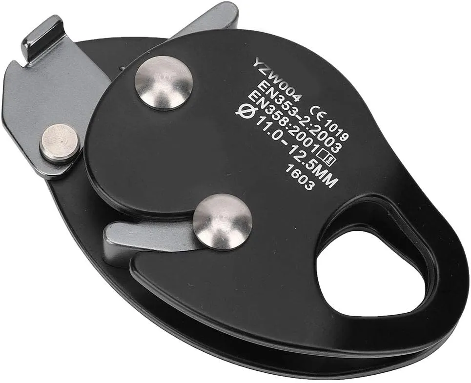 EVTSCAN Climbing Descender Grab Stop Gear for 11-12.5mm Rope Mountaineering Rock Climbing Enthusiasts