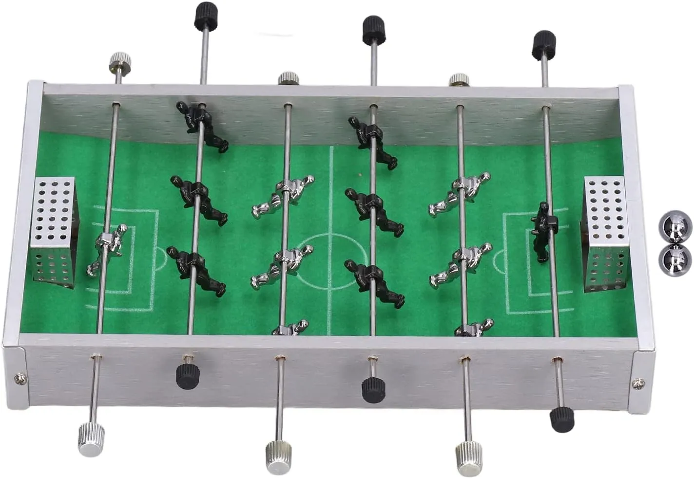 EVTSCAN Mini Foosball Table, Aluminum Rod Robust Reliable Foosebsllball Table