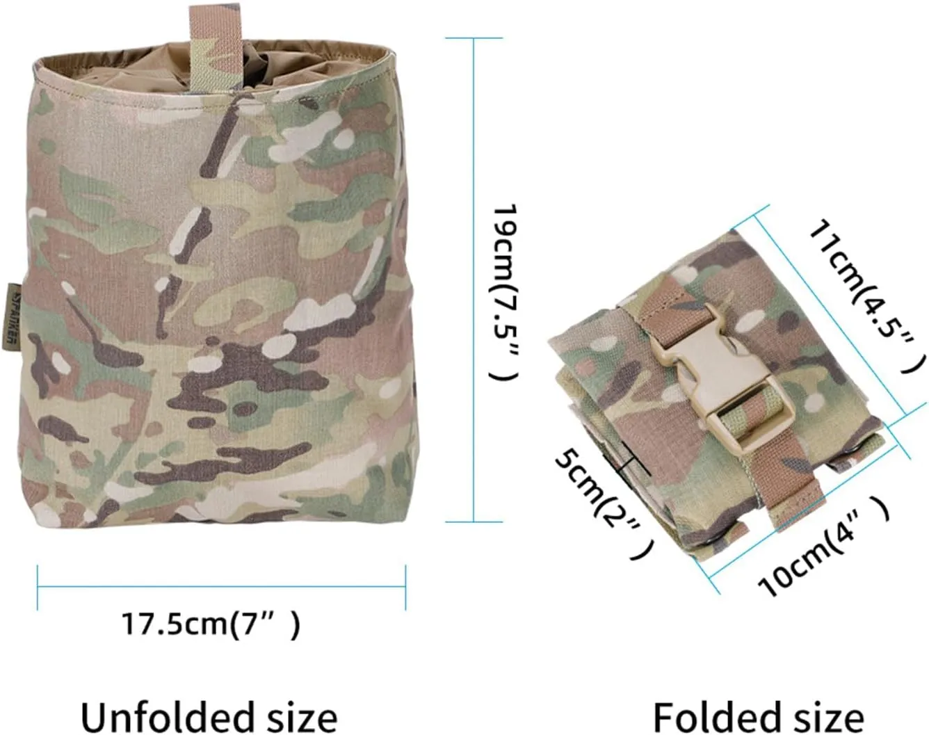 EXCELLENT ELITE SPANKER Tactical Folding Dump Pouch Utility Tool Bag Military Molle Drawstring Ammo Magazine Pouch