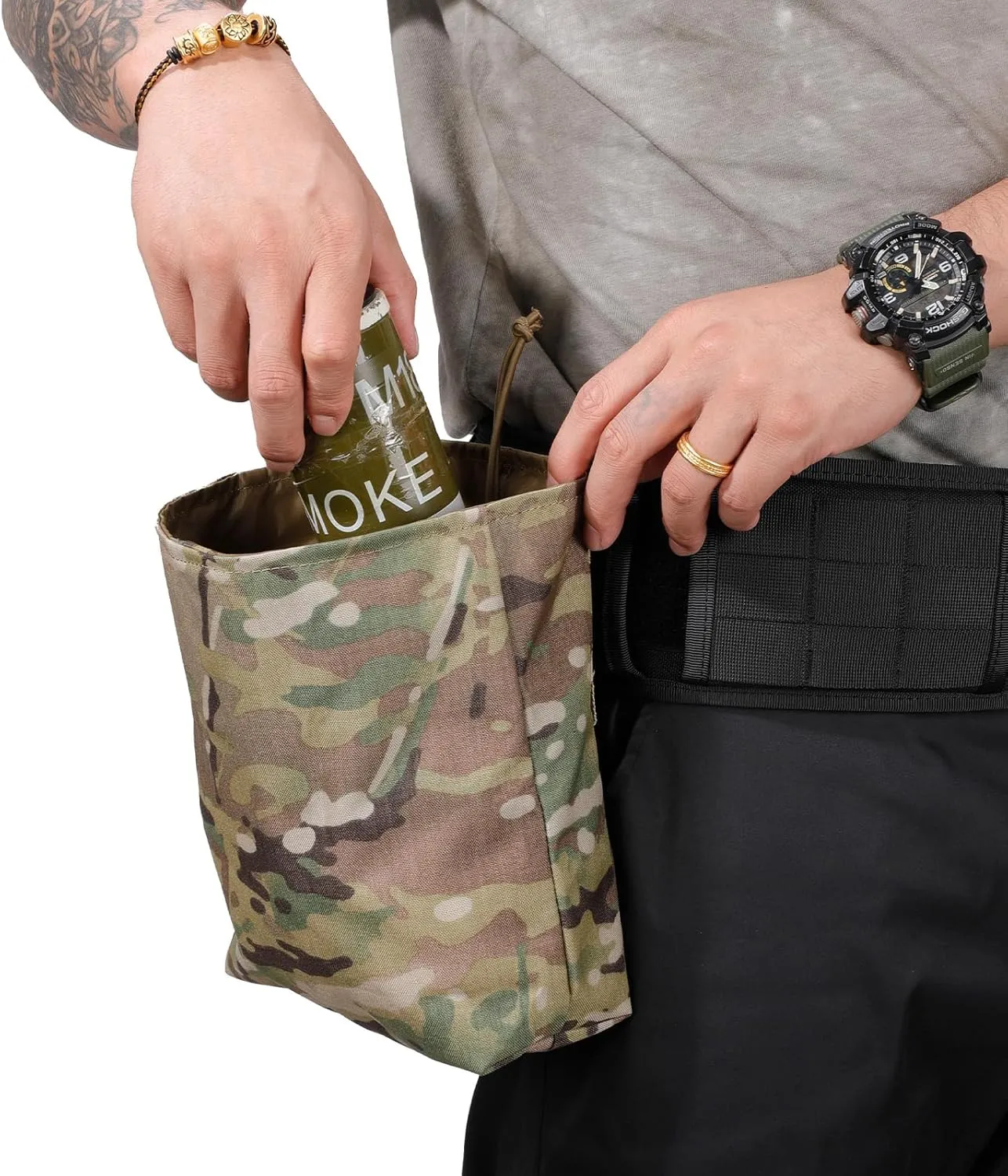 EXCELLENT ELITE SPANKER Tactical Folding Dump Pouch Utility Tool Bag Military Molle Drawstring Ammo Magazine Pouch
