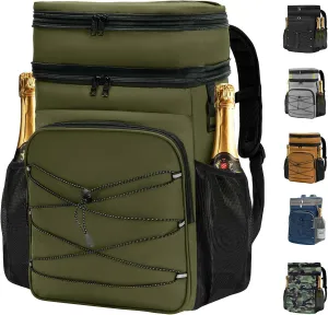 Expandable Backpack Coolers Insulated Leak Proof - 36/48 Cans Double Deck Cooler Backpack Waterproof - Soft Lightweight Portable Cooler Bag for Beach Picnic Camping Men and Women
