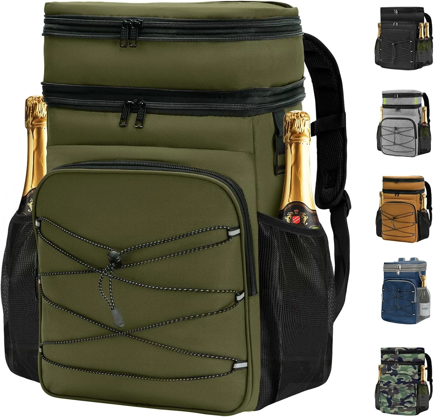 Expandable Backpack Coolers Insulated Leak Proof - 36/48 Cans Double Deck Cooler Backpack Waterproof - Soft Lightweight Portable Cooler Bag for Beach Picnic Camping Men and Women
