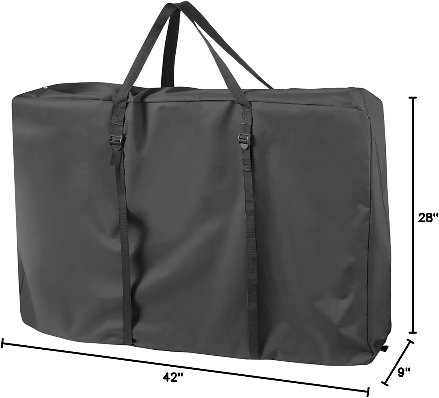 Explore Land Heavy Duty Chair Storage Bag for Folding Longue Zero Gravity Light Weight Transport Folding Rollator Walker (Black)