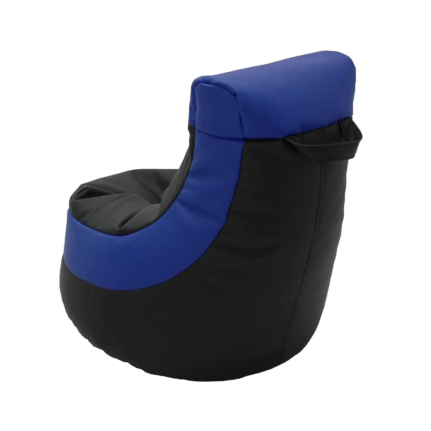 Factory Direct Partners SoftScape Little Gamer Bean Bag Chair for Kids, Comfy Bean-Filled Flexible Floor Seat for Reading, Gaming, Sitting in Playroom, Rec Room or Classroom - Black/Blue, 14453-BKBL