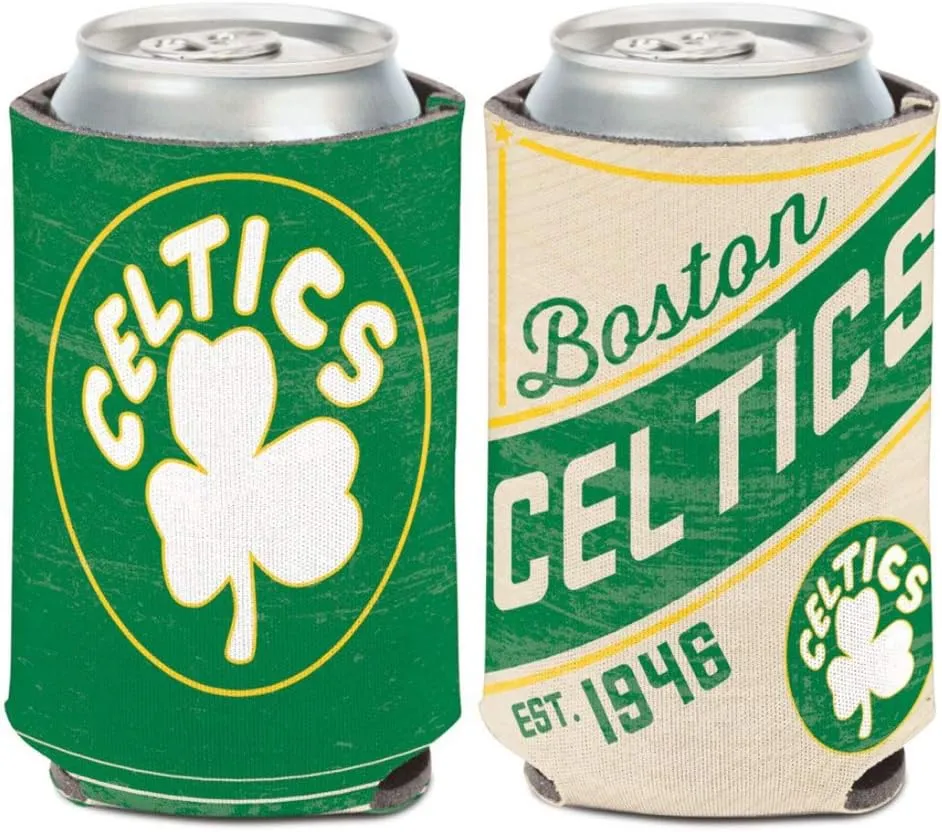Fanatics NBA Boston Celtics Vintage Design Can Cooler 1-Pack 12 oz. (Foldable, 2-Sided Design)