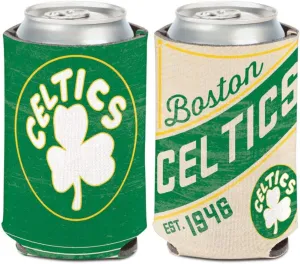 Fanatics NBA Boston Celtics Vintage Design Can Cooler 1-Pack 12 oz. (Foldable, 2-Sided Design)