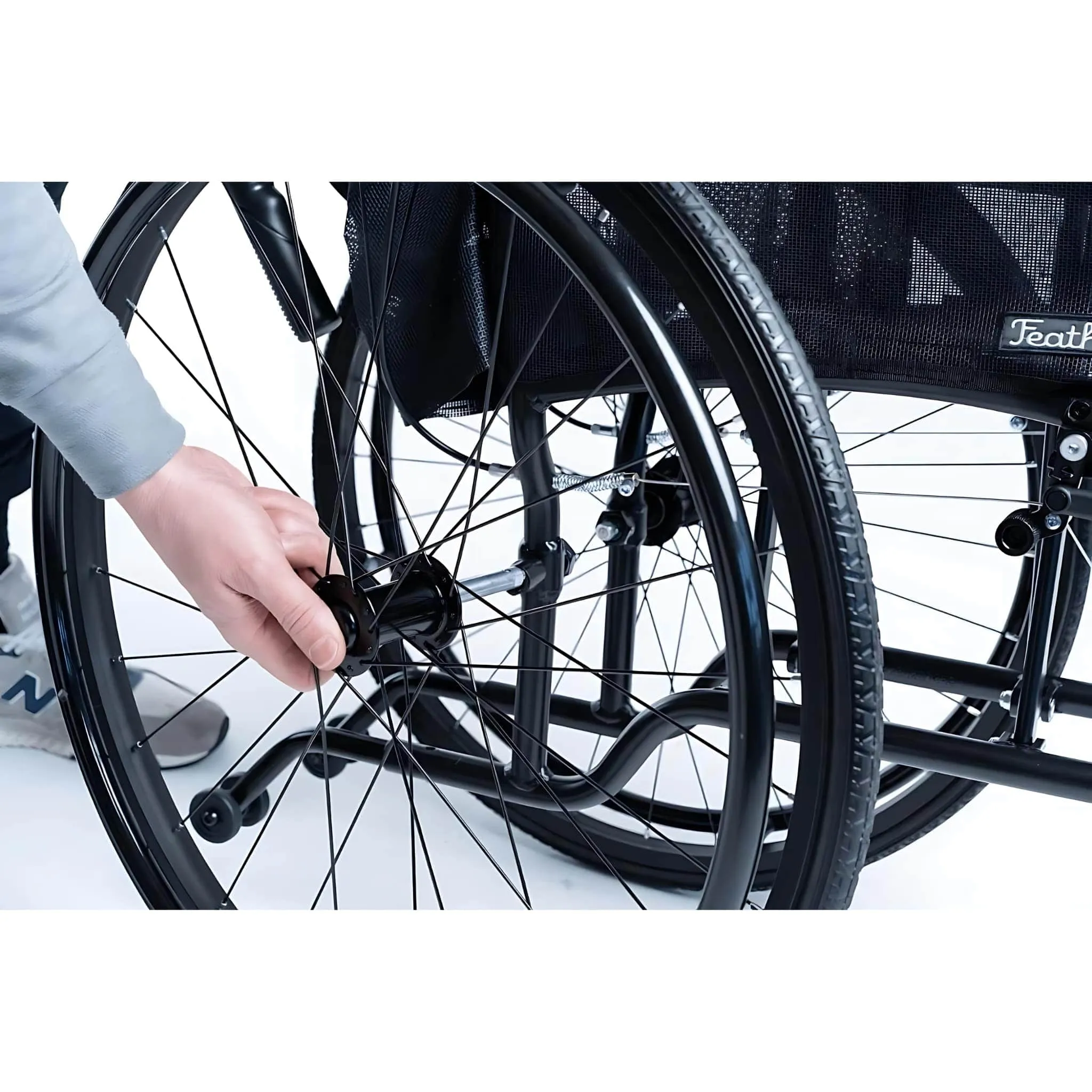 Feather Chair XL 15 lbs Ultra Light Featherweight Wheelchair by Feather