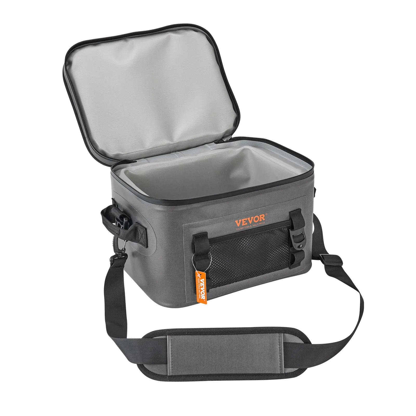(FINAL PRICES ARE LOWER ON OUR SITE!) VEVOR Soft Cooler Bag, 16 Cans Soft Sided Cooler Bag Leakproof with Zipper, Waterproof Soft Cooler Insulated Bag, Lightweight & Portable Collapsible Cooler for Beach, Hiking, Picnic, Camping, Travel