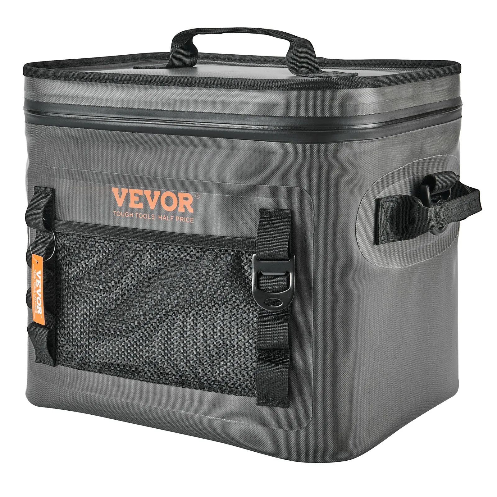 (FINAL PRICES ARE LOWER ON OUR SITE!) VEVOR Soft Cooler Bag, 24 Cans Soft Sided Cooler Bag Leakproof with Zipper, Waterproof Soft Cooler Insulated Bag, Lightweight & Portable Collapsible Cooler for Beach, Hiking, Picnic, Camping, Travel
