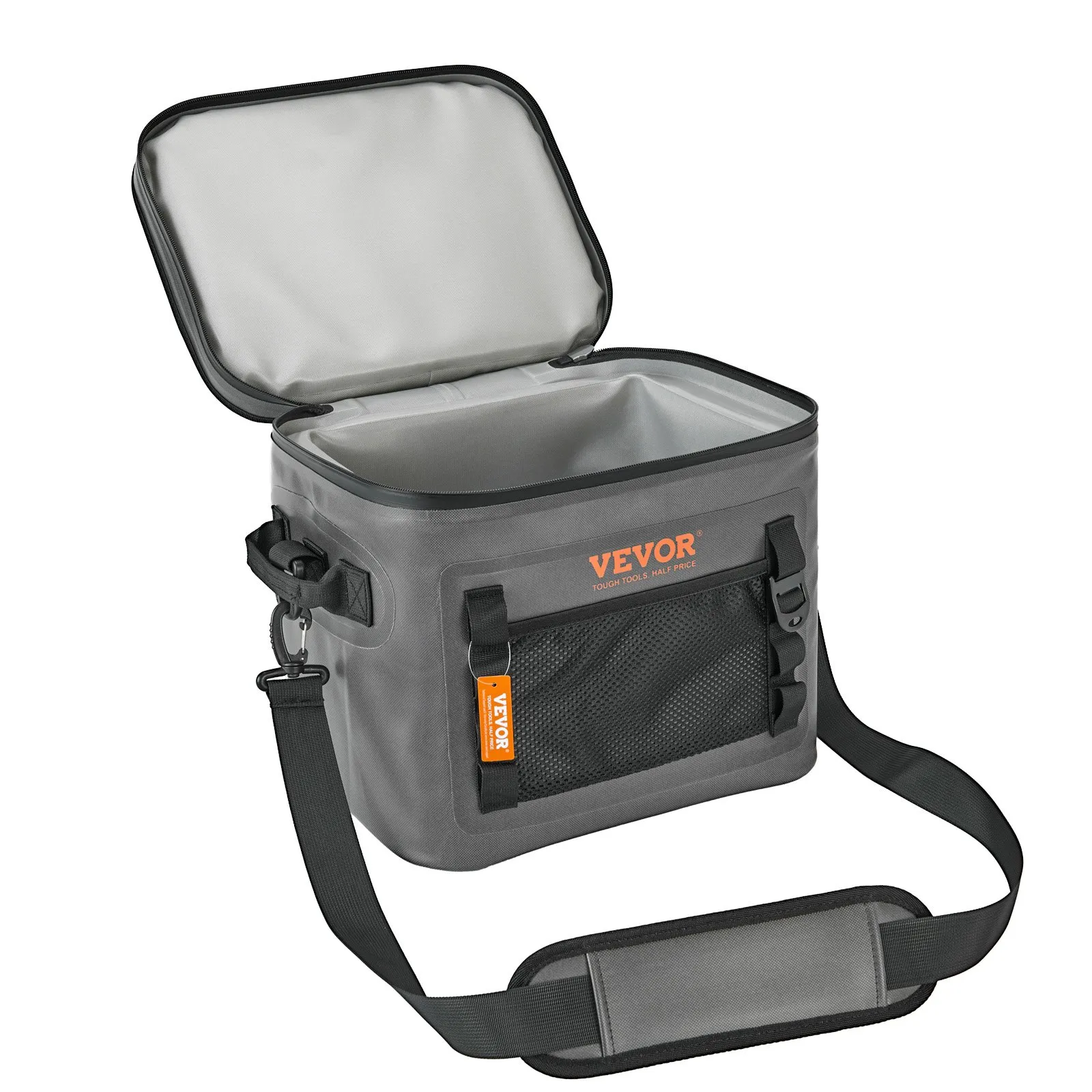 (FINAL PRICES ARE LOWER ON OUR SITE!) VEVOR Soft Cooler Bag, 24 Cans Soft Sided Cooler Bag Leakproof with Zipper, Waterproof Soft Cooler Insulated Bag, Lightweight & Portable Collapsible Cooler for Beach, Hiking, Picnic, Camping, Travel