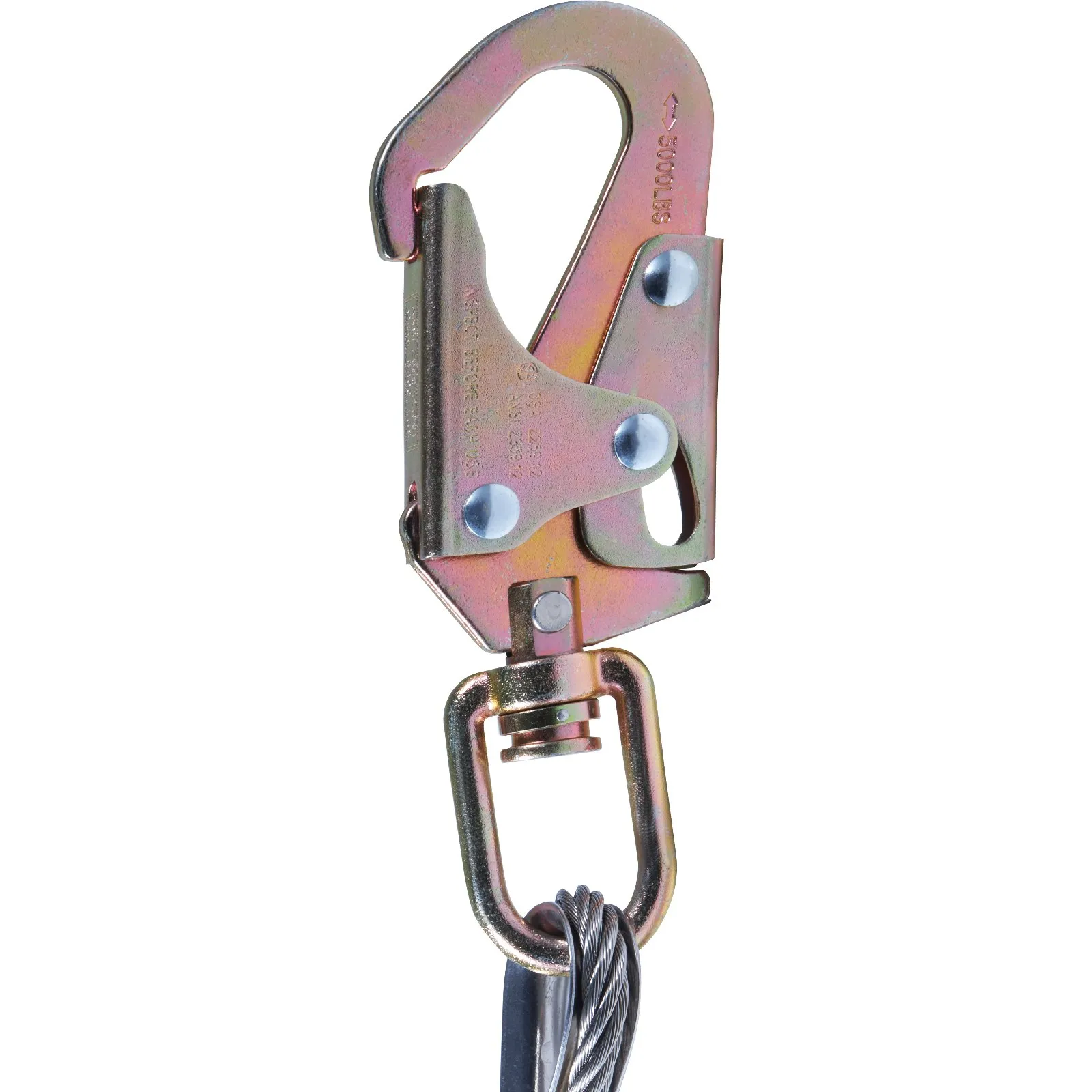 (FINAL PRICES ARE LOWER ON OUR SITE!) VEVOR Steel Core flipline, 1/2" x 8' Arborist Flipline, Flip Line for Tree Climbing with Alloy Steel Snap Hook, Aluminum Alloy Carabiner and Extra Tool Lanyard, for Arborist, Tree Climbers