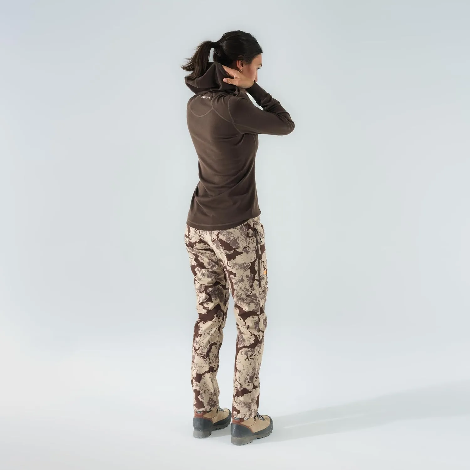 First Lite Women's 308 Lined Pant - Fleece-Lined Stretch Camo Hunting Pants with Hip Vents