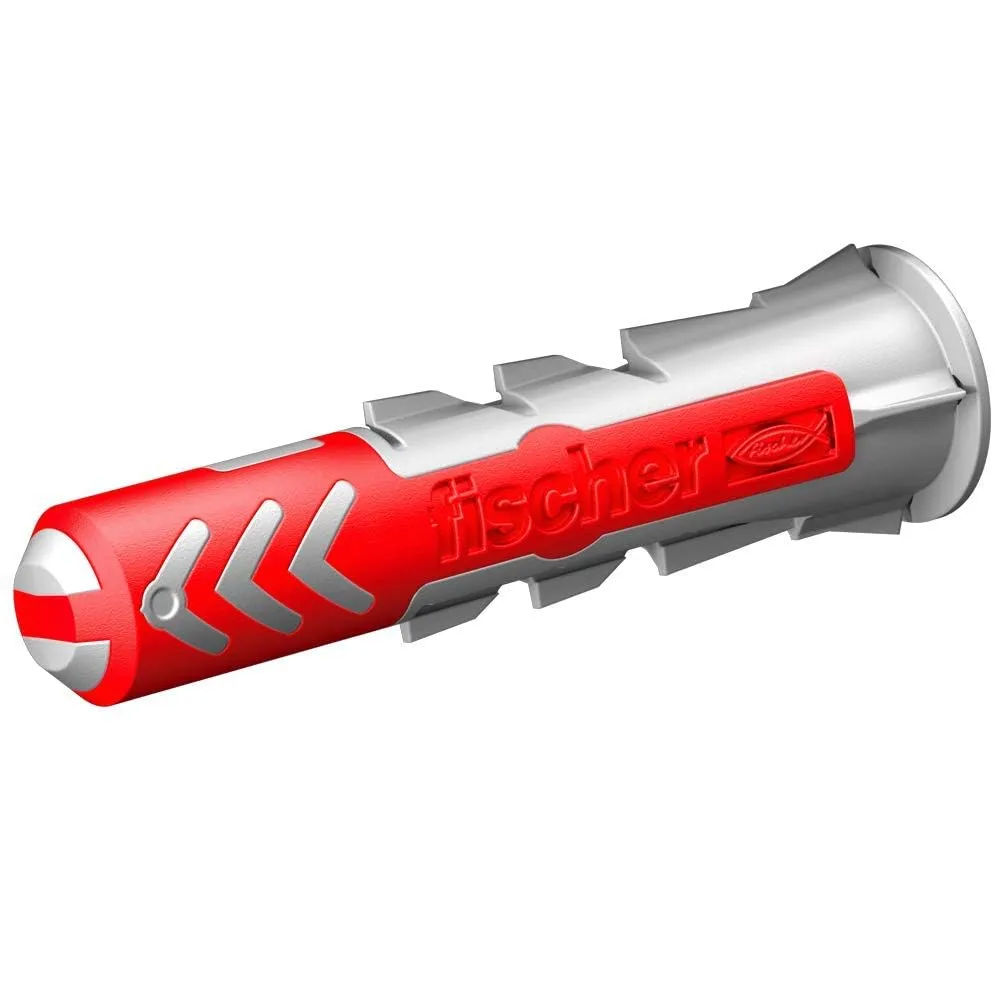 fischer DuoPower 5/16" x 1-5/8" S PH, 50 Plugs & 50 Screws, Powerful Universal Plug with Intelligent 2-Component Technology for Fastenings in Concrete, Bricks, Drywall, Chipboard, etc