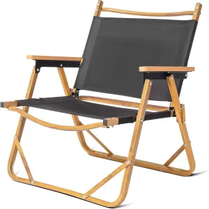 Fishing Chairs, Portable Folding Camping Chair, Ultralight Low Beach Chair, Durable Aluminum Frame Armchairs for Hiking Concert Fishing Picnic, Supports 220Lbs(Black)