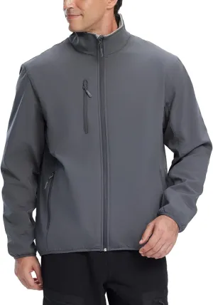 fit space Men's Athletic Insulated Jacket Lightweight Fleece Outerwear Windbreaker Running Cycling Hiking