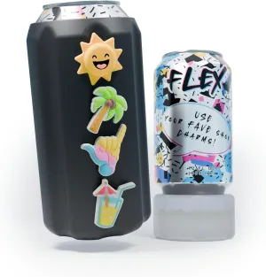 FITY Flex - Premium 2-in-1 Can Cooler for 12oz & 16oz Cans – Soft, Lightweight EVA Sleeve – Shoe Charm Compatible, Grippy Feel   Freezable Insert (Stargazer)