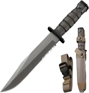 Fixed Blade Survival Knife with Sheath - Stainless Steel Hunting & Camping Knife, Razor-Sharp Tactical Combat Tool, Durable Outdoor Gear for Hiking, Survival Kits & Camp Kitchen (Best Gift for Adventu