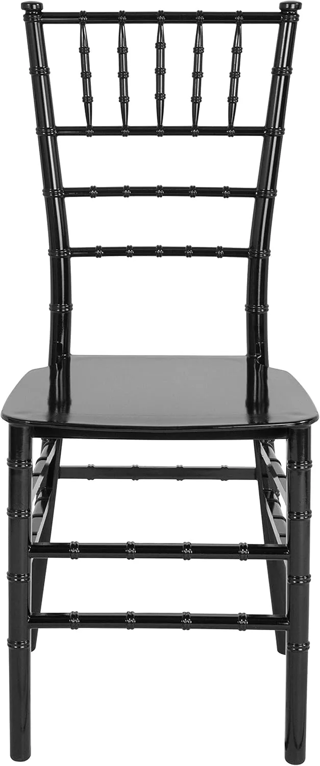 Flash Furniture 2 Pack HERCULES Series Black Resin Stacking Chiavari Chair