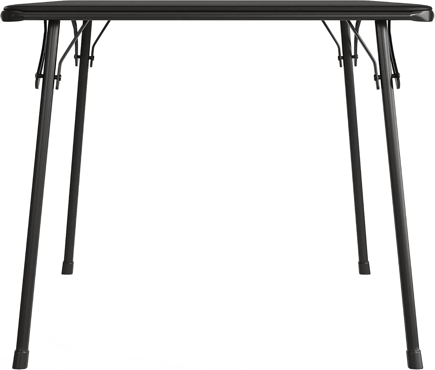 Flash Furniture Madelyn 33.5" Square Folding Multipurpose Card Table with Padded Vinyl Top, Portable Folding Game Table for 4 Players, Black