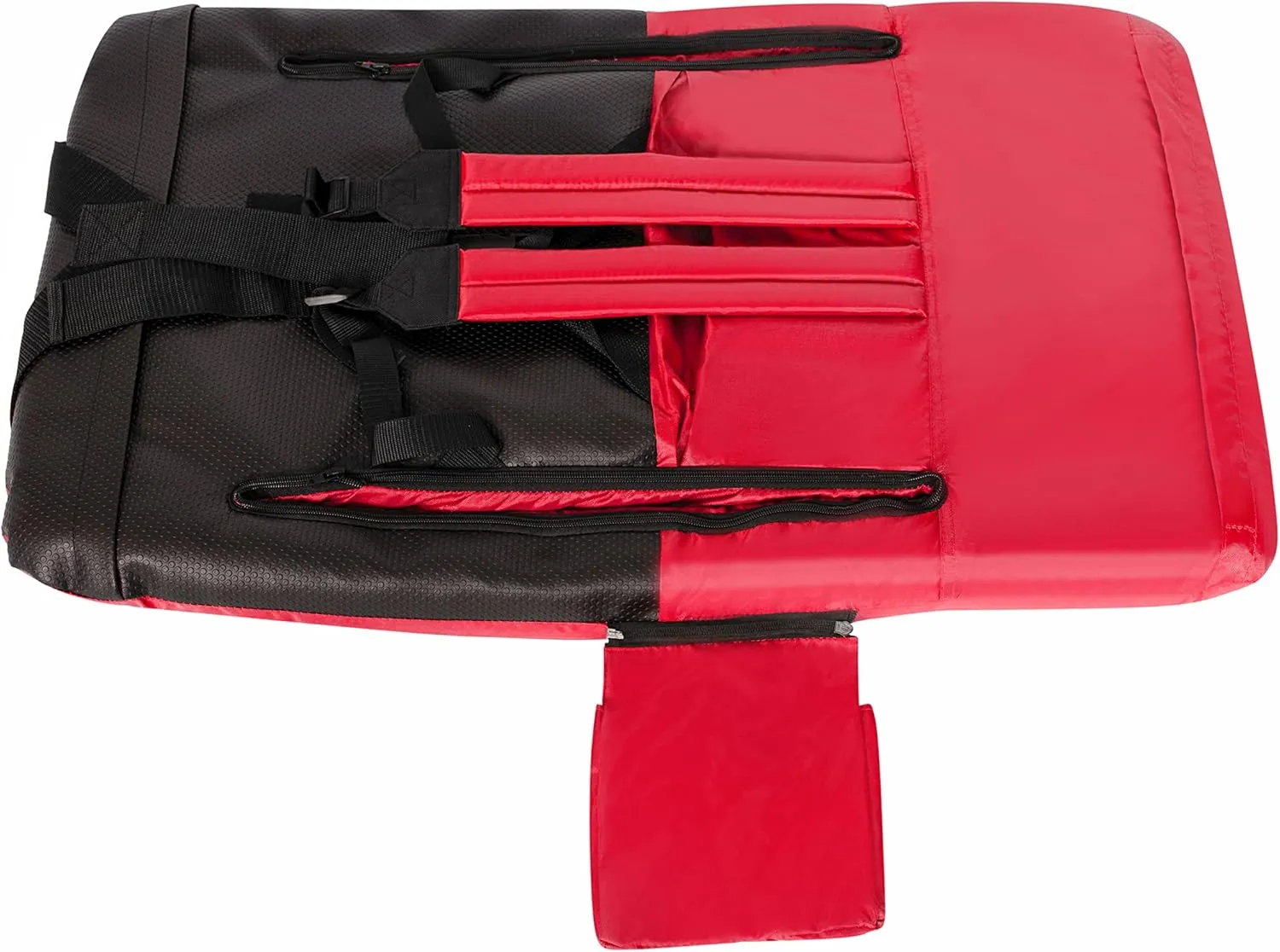 Flash Furniture Malta Portable Stadium Seats for Bleachers or Benches, Padded Stadium Chairs with Backpack Straps and Storage, Pack of 2, 265 lb. Weight Capacity, Red