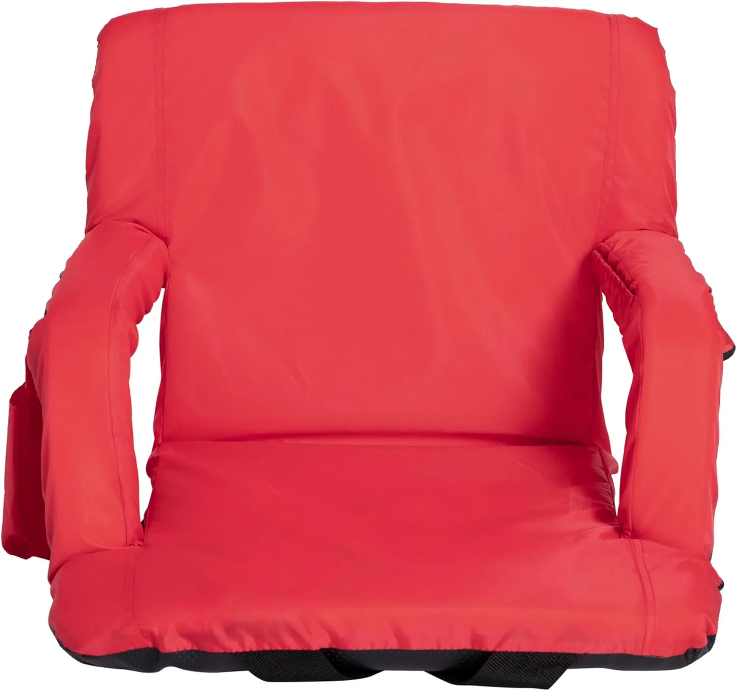 Flash Furniture Malta Portable Stadium Seats for Bleachers or Benches, Padded Stadium Chairs with Backpack Straps and Storage, Pack of 2, 265 lb. Weight Capacity, Red