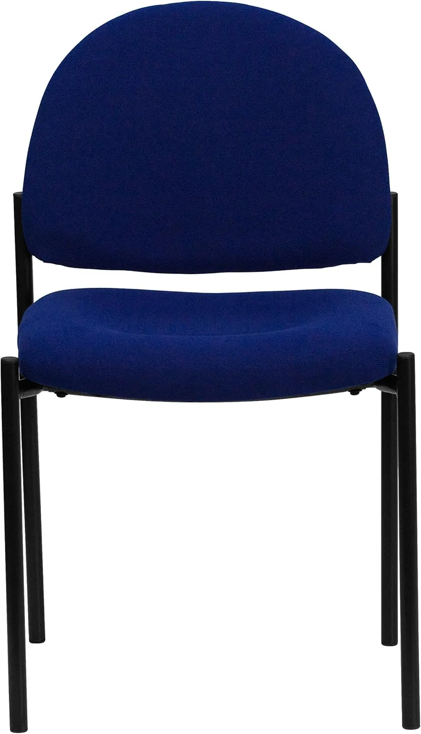 Flash Furniture Tania Comfort Navy Fabric Stackable Steel Side Reception Chair
