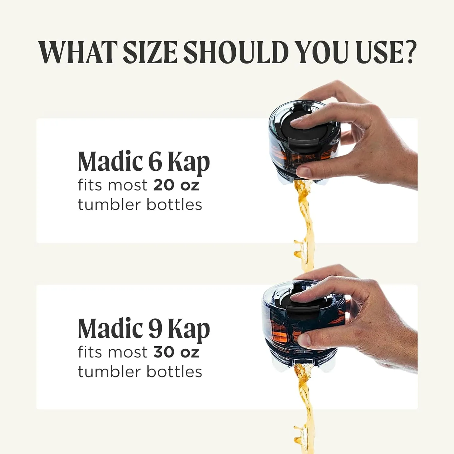 FlasKap Madic 9oz Drinking System: Compatible with Most 30oz Tumblers, Mixed Drink Well Attachment, Leak Proof Lid